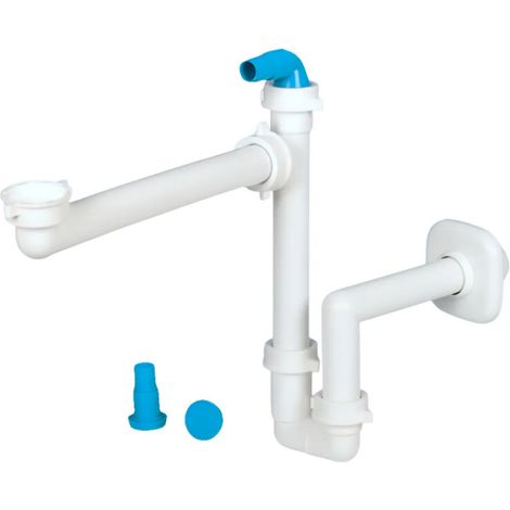 Vidage lavabo, siphon gain de place avec prise machine à laver, 32 mm