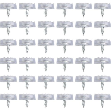 36-teiliges Set Gummifüße, Antirutschpads mit Schrauben – Transparente runde Pads für Stühle, Schreibtische, Sofas, Maschinen (17,5 x 6 mm)