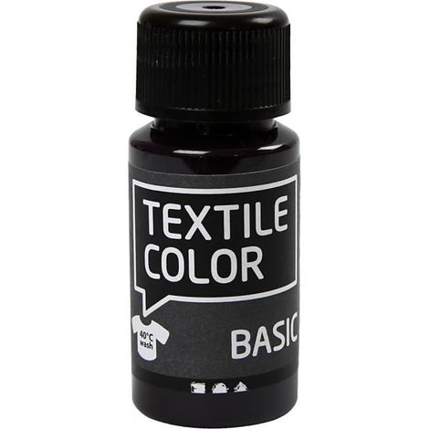 Peinture pour textile - Haute qualité - Noir - Acrylique - Intérieur - Réf 34209