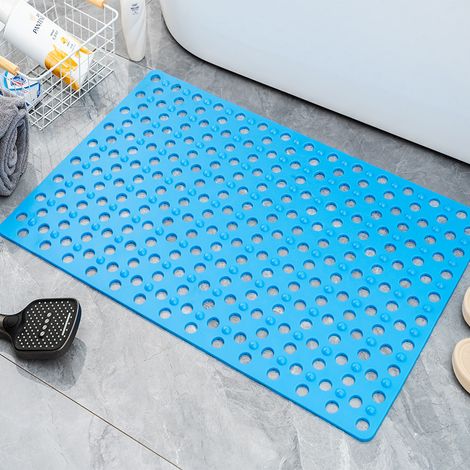 Tapis de douche antidérapant - tapis de bain - tapis de douche - tapis de douche antidérapant pour la douche - tapis de sol - tapis de massage des pieds - bleu (1/5)