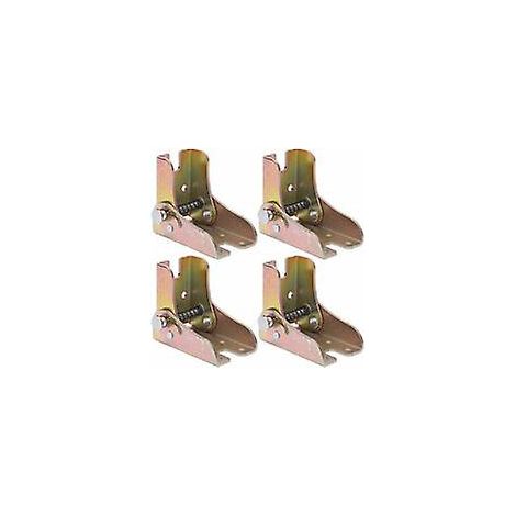 Lot de 4 pieds de table pliants, pieds de table/lit extensibles avec verrou, pieds de canapé-lit pliants en acier laminé à chaud, épaisseur 2,3 mm, accessoires de meubles (1/5)