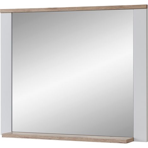 Spiegel Garderobe Flur matt grau mit Eiche DEVON-36 Landhausstil, 98 cm breit (1/5)
