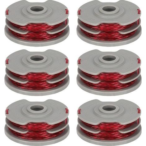 FLY021 599431790 Lot de 6 bobines de fil compatibles avec Flymo Contour 500 XT, Power Trim 500 XT, Mini Trim Auto ST/XT/Plus XT, Mini Trim Contour XT, Longueur 11 m Ø 1,5 mm (1/5)