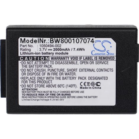 vhbw Akku kompatibel mit Motorola 3 Model C, 3 Model S Handheld Computer Scanner (2000 mAh, 3,7 V, Li-Ion)