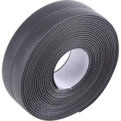Bande d'étanchéité murale - Adhésive silicone Résistante à la moisissure - Cuisine et salle de bain - Gris 22mm x 3.2m (1/5)