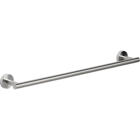 TOJ Living Barre porte-serviettes – Support mural salle de bain – Acier inoxydable – 60 cm – argent (1/5)