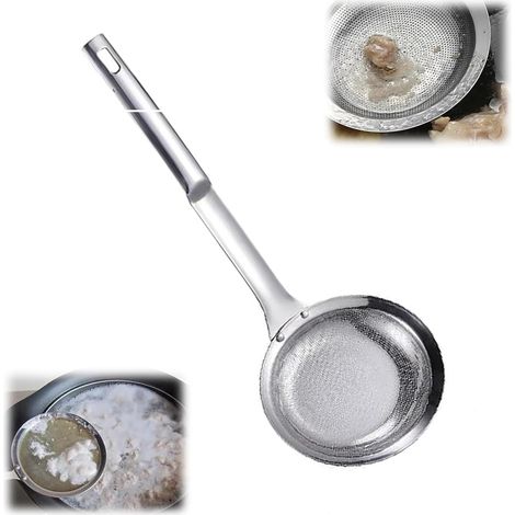 (Kleines) Feinmaschensieb aus Edelstahl, Feinmaschensieb aus Edelstahl, extrafeines Sieb mit Griff für (1/5)