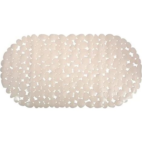Tapis Fond de Baignoire PVC Galets 100% PVC sans Phtalates 68 x 35 cm Beige Surface Antidérapante pour Sécurité et Confort Facile d'entretien (1/5)