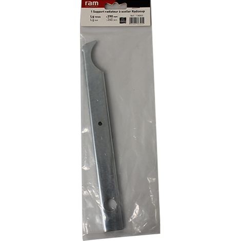 RAM – Support à sceller pour radiateur en fonte type rideau – Acier zingué résistant à la corrosion – Longueur axe 260 mm – Longueur totale 290 mm