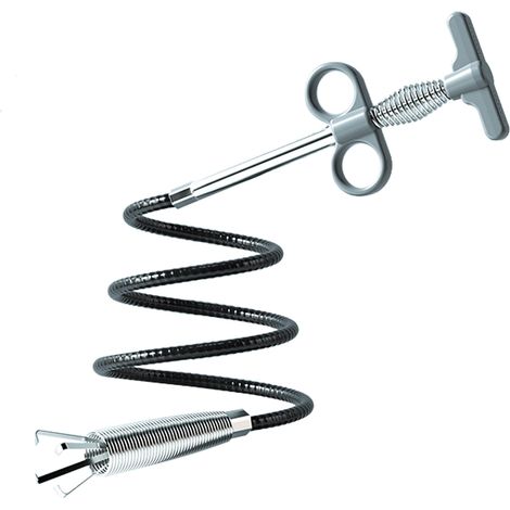 [JAMAIS UTILISÉ]Pince de préhension flexible pour déboucher les canalisations d'évier, de cuisine et de toilettes (gris, 160 cm)