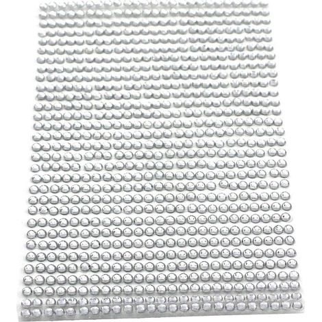 Pellicola adesiva a strass con 1000 cristalli diamanti ognuno da 4mm per decorazione (1/5)