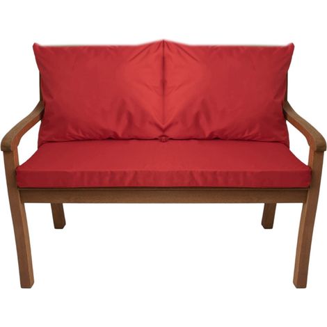 Coussin pour banc 120x60x7/2x50x56cm, Coussins pour Banquette de jardin Rouge, Coussin extérieur/intérieur, Coussins pour balancelle de jardin (1/5)