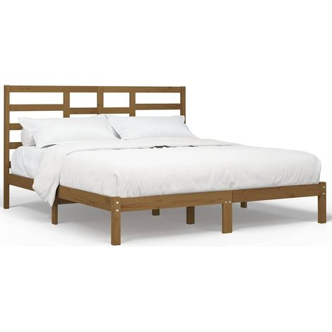 Maison Exclusive - Massivholzbett Honigbraun 200x200 cm (1/5)