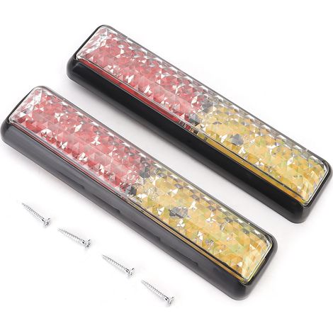 Lot de 2 feux de direction, de freinage et de position arrière étanches à 24 LED 6000K pour caravanes et camping-cars (1/5)