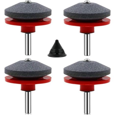 BDD 4 x affûteuses universelles de lames de tondeuses Accessoires de tondeuses et 1 x kit d'équilibrage des lames, 50 x 55mm
