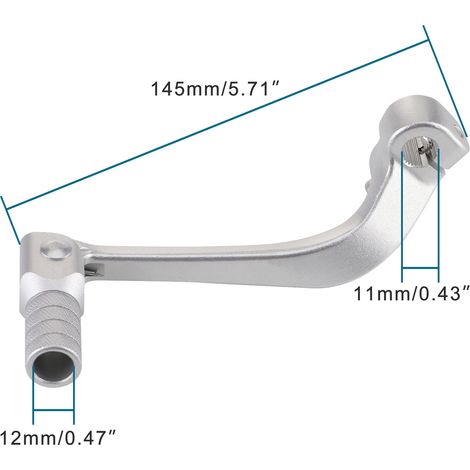 Aluminum folding gear shift lever, compatible with CRF110 off-road vehicles, silver-white for most models. (1/4)