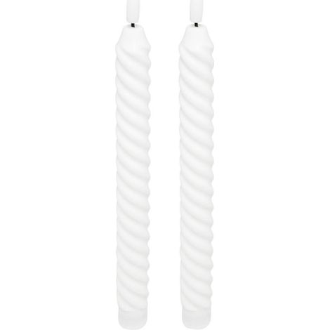 Lot de 2 Bougies Bâton à LED "Aloe" 115g Blanc