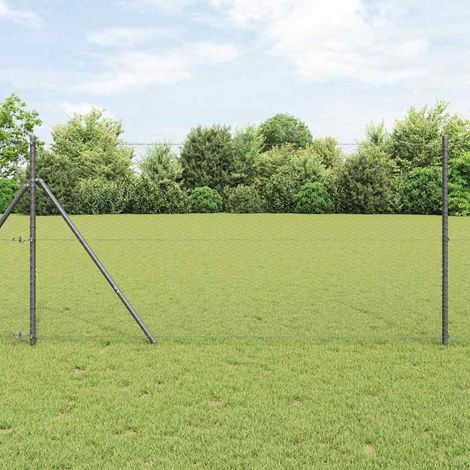 Hexagonzaun Grau 1 x 10 m PVC