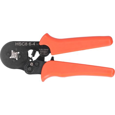 Pince à sertir auto-ajustable mini pour câbles 0,25-10mm (AWG23-7) - Outil de sertissage manuel HSC8 (1/5)