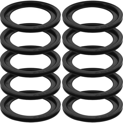 Joint de Toilette de Camping-silicone Noir 10 Pièces (1/5)