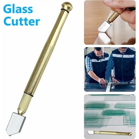 Coupe-verre professionnel en carbure de tungstène, outil robuste à pointe diamant avec réservoir d’huile pour carrelage et miroirs