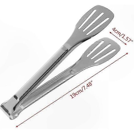 Pince de cuisine en acier inoxydable, clip de service pour grillades, salade, cuisson et pain, pince de préhension alimentaire robuste (1/5)