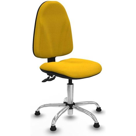 Piqueras y Crespo Silla de oficina amarilla ajustable (1/3)