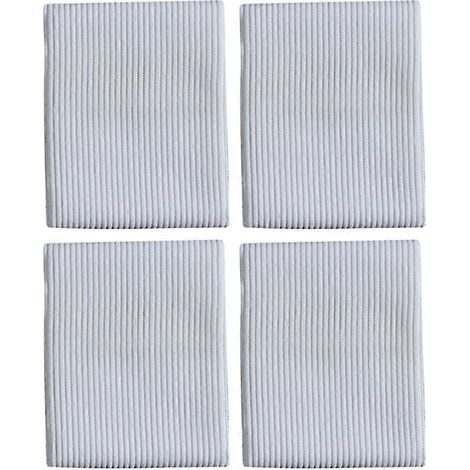 Lot de 4 torchons absorbants confortables pour la cuisine (blancs)-37X21CM-White