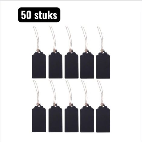 50 piezas, Pizarras, Mini pizarras decorativas, Pizarra rectangular con cordón de yute, Pizarra de madera de doble cara, Negro, Rectangular (1/5)