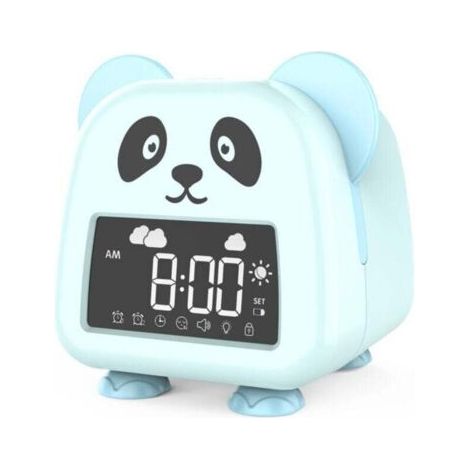 Réveil pour enfants, entraîneur de sommeil pour enfants avec veilleuse intégrée 1200 mAh batterie au lithium rechargeable, minuteur de sieste, réveil lumineux pour chambre d'enfants garçons fil (1/4)