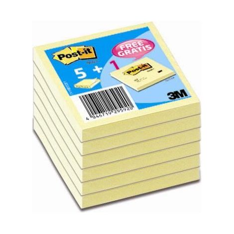 Post-it Note adhésive 7100199885 76 mm x 76 mm jaune 600 feuille(s) (1/2)