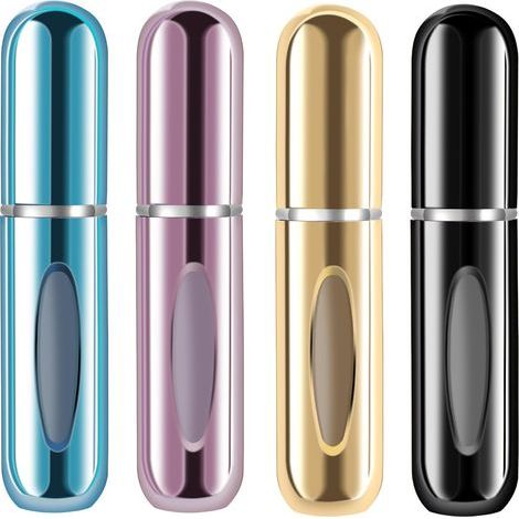 Nachfüllbarer Mini-Reiseparfümzerstäuber – Nachfüllbarer Reiseparfümzerstäuber mit Pumpe (5 ml, 4 Stück) (1/5)