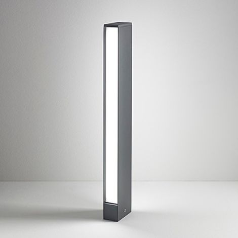 Slat Paletto Luminoso a LED per Esterni, Struttura in Alluminio Pressofuso Grigio Scuro, Diffusore in Policarbonato, 14W, 3000K, Grado IP54, 60.5 cm (1/2)