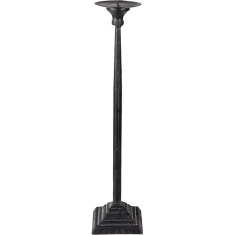 Chandelier Bougeoir en Fer Noir Porte-Bougie Décoratif pour Salon et Table 10x44 cm - PANGIVO (1/2)