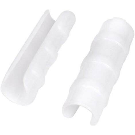 Lot de 20 clips de fixation pour tige de serre en film plastique blanc 22 mm (1/3)