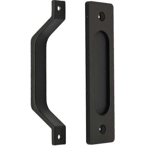 Poignée de porte de grange robuste, poignées de porte coulissante rustiques, poignée de porte à double face (1/3)