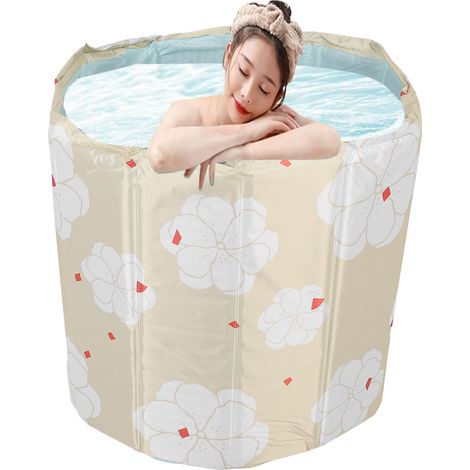 Baie thermique foldable PVC floral Ice Hot Universal pour adultes et athlètes 80x65cm / 31.50x25.59in avec drainage facile et isolation 7 couches. (1/4)