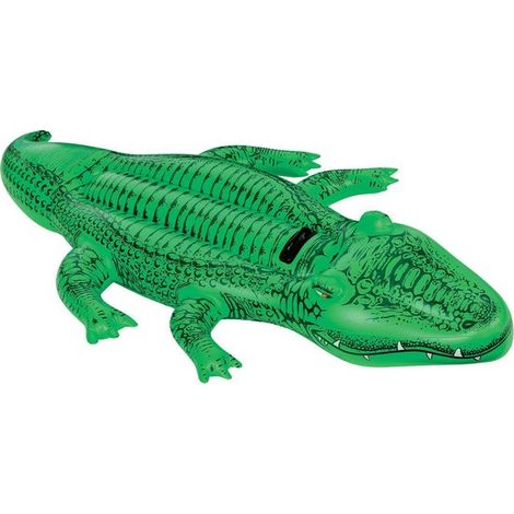 Bouée crocodile gonflable - Pour piscine et vacances - Été - Accessoire de baignade (1/4)
