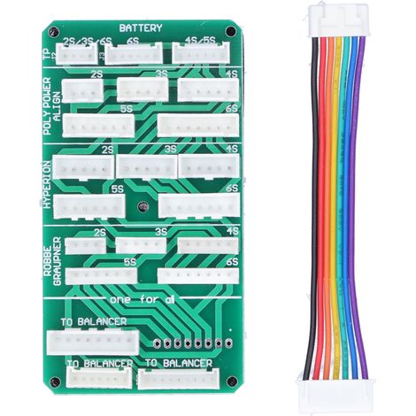 Plateau de charge parallèle pour batteries lithium 2-6s, adaptateur d'extension pour charge équilibrée, accessoire de recharge. (1/5)