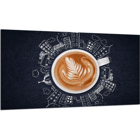 PLAQUE DE PROTECTION EN VERRE POUR CUISINIÈRE 90X52 CAFÉ (1/5)