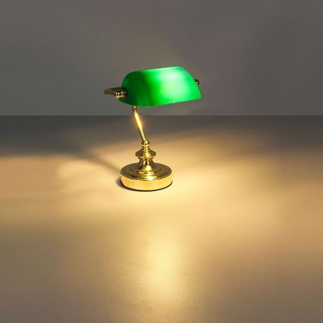 Globo - tischlampe - ANTIQUE - bronze - metall - notarlampe - E14 (1/5)