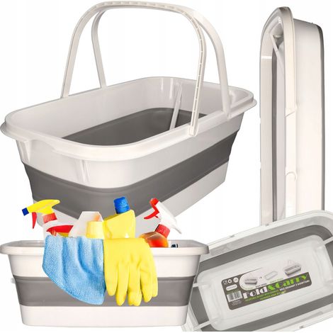 SECCHIO IN SILICONE PIEGHEVOLE PER TURISMO, CAMPEGGIO E APPROFONDIMENTO, 22L