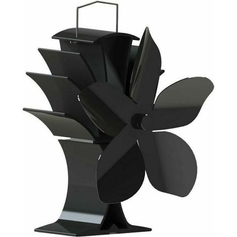 Thermally powered chimney fan, 5-blade stove fan (1/5)
