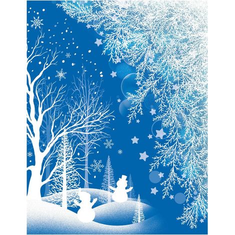 Decovitre weiß Glitter 29x41cm - Schneemann