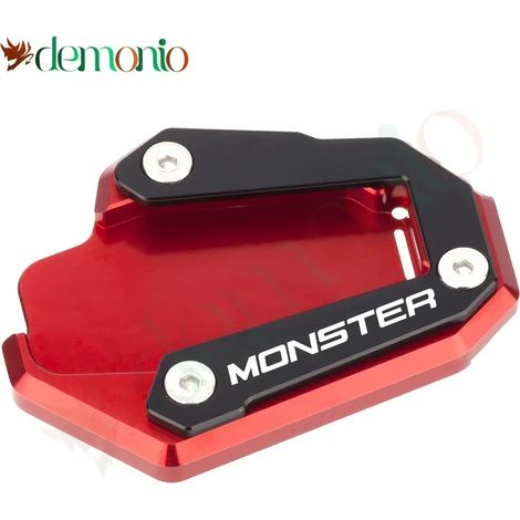 (monster-Rdbk) Accessoires moto compatibles avec Ducati Monster 1200, Monster 1200R/S et Monster 821 : rehausseur de béquille latérale, plaque d'extension de béquille Maxpower (1/4)