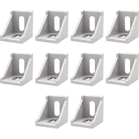 (40 x 40 10 pièces) Angle de fixation Angle d'angle, matériel de fixation en aluminium Fixation d'angle Profilé en aluminium (1/5)