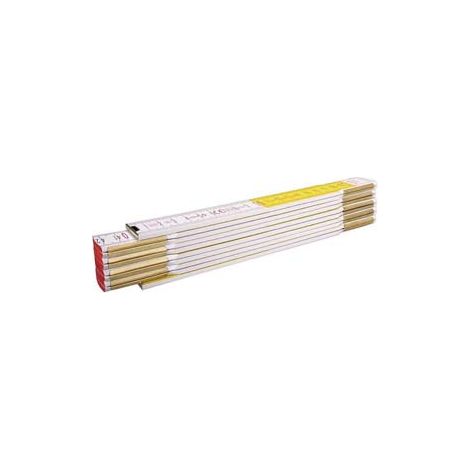 DOPPIOMETRO IN LEGNO BICOLORE SERIE 600 MOD.617- - bianco/giallo (01128) - 10 pezzi STABILA