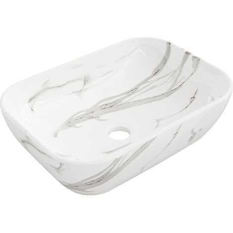 Mexen Rita lavabo da appoggio 45 x 32 cm, pietra bianca - 21084584 (1/3)
