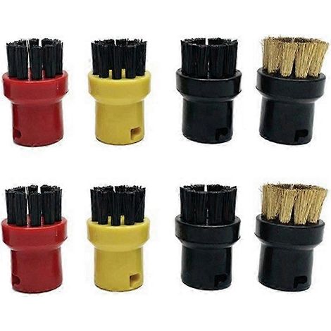 Ensemble de 8 chiffons AURA pour balai vapeur avec brosses en nylon et en cuivre (1/5)