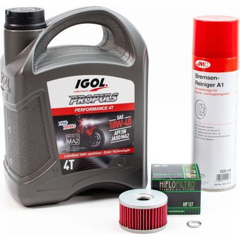 Kit Entretien Vidange Standard pour SUZUKI DR 650 de 1990 à 2000 - IGOL PROPULS PERFORMANCE 10W40 4L